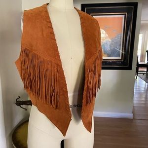 Women’s vintage fringe western vest